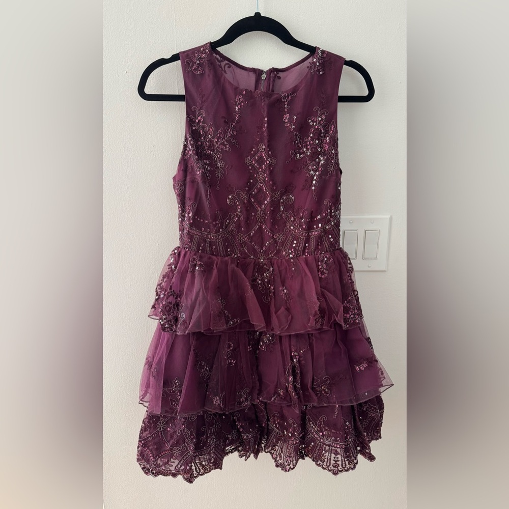 Alice + Olivia burgundy dress